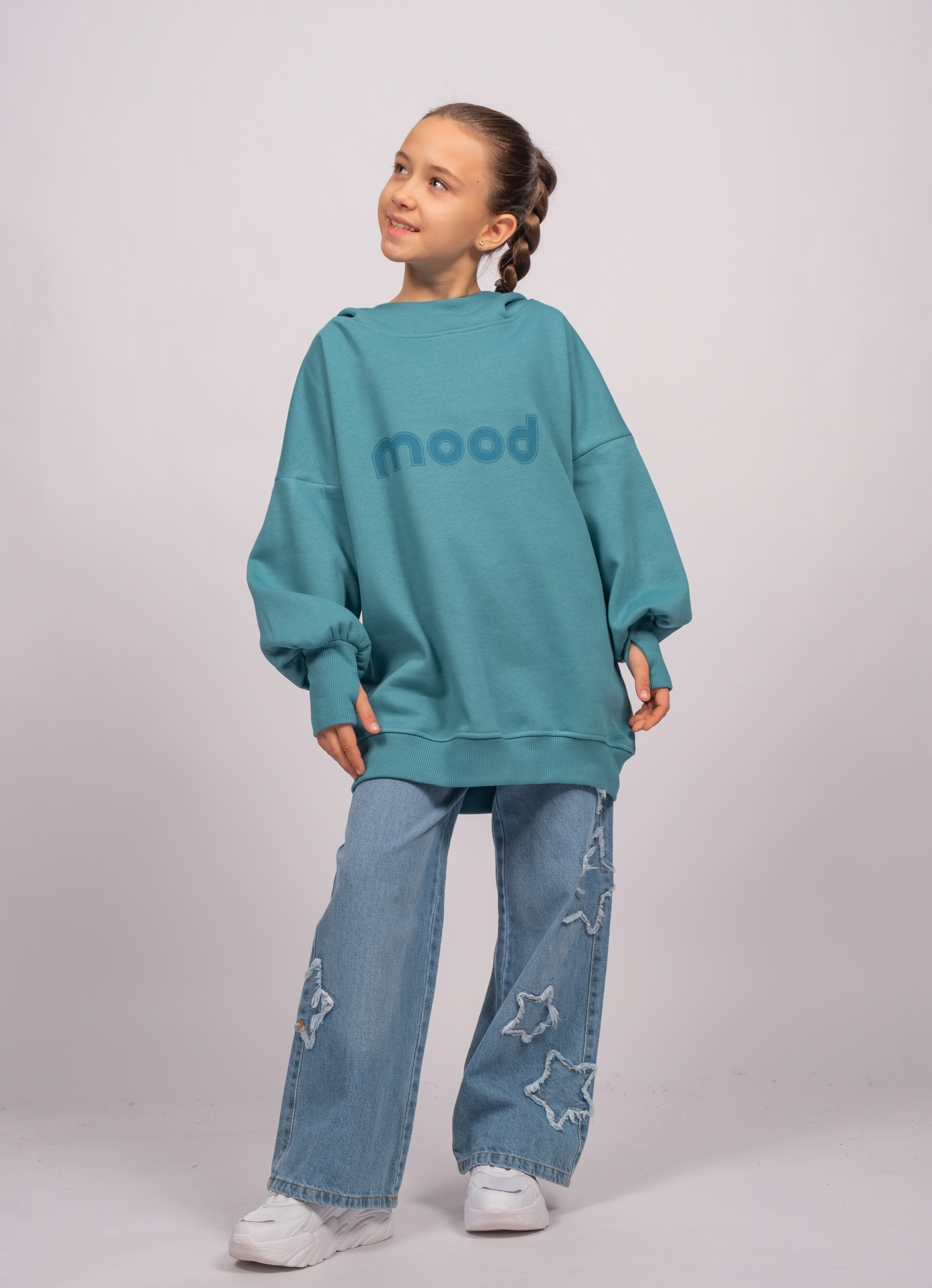 DMB KIDS 9343 Худи утепленное ( оверсайз ) (цвет: Морская волна) DMB KIDS 9343 Худи утепленное ( оверсайз ) (цвет: Морская волна)